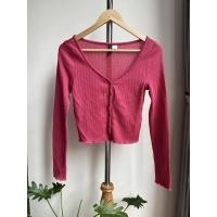 ราคา <ส่งต่อ> เสื้อแขนยาวสีชมพู H&M (15486520380)