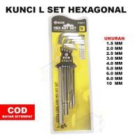 ราคา MOST KDK L ชุดกุญแจ 9 ชิ้นหกเหลี่ยม / กุญแจ L 9 ชิ้น เครื่องมือคุณภาพ (27031041185)