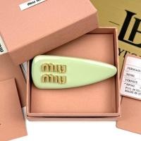 ราคา Miu Miu Hair Clip 5IF092 สี Gold Tone Haredware Aqua ของแท้ 100% (44168517248)
