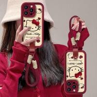 ราคา ไวน์แดงโบว์ตุ๊กตาแมวเชือกเส้นเล็ก หนังแกะ นุ่มหนังแกะนิ่มกันกระแทกกรณีโทรศัพท์เข้ากันได้กับ ไอโฟน16โปรแม็กซ์ 15 14 13 12 11 (26391355979)