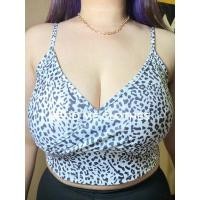 ราคา Shein มือ1 เสื้อครอป สายเดี่ยว สายฝอ สาวอวบ ลายเสือ (10559185760)