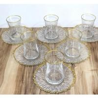 ราคา แก้วชาตุรกีทรงดอกทิวลิป ขอบทอง ขนาด 115 ml / 1 ชุด แก้ว1 จาน1 (22536406649)