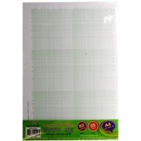 ราคา กระดาษกราฟล็อค A4 80แกรม 1แพ็ค=25แผ่น (28531241388)