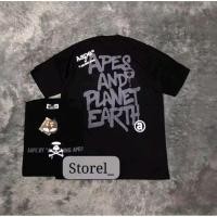 ราคา BAPE APES AND PLANET EARTH เสื้อยืด A BATHING AAPE APES และ PLANET EARTH UNISEX (40618998944)