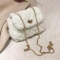 ราคา Cloud lamb hair bag female new wild ins rhomboid shoulder messenger bag (5677884211)