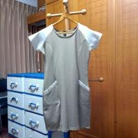 ราคา เดรส มือสอง H&M เสื้อผ้าผู้หญิง สีครีม แขนสีขาว Size M (19375898376)