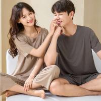 ราคา ชุดนอน muji ญี่ปุ่นนําเข้า MUJI ด้ายน้ําแข็งผ้าไหมชุดนอนผู้ชายฤดูร้อนใหม่สบาย ๆ หลวมคู่ ultra (26669500775)