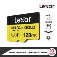 ราคา Lexar Gold MicroSD Card 128GB UHS-II U3 V60 (ไมโครเอสดีการ์ด) Full-HD 3D 4K RW280/100MB/s (LMSGOLD128G) เมมโมรี่การ์ด (25281424671)