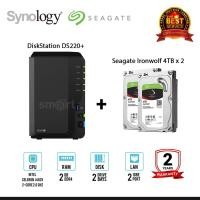 ราคา Synology DS220+ 2-bay NAS + 2 x Seagate Ironwolf 2TB/4TB/6TB/8TB (3986780428)