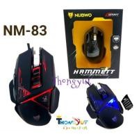 ราคา Nubwo Mouse Gaming HAMMETT รุ่น NM-83 สีดำ ไฟเปลี่ยนสี รุ่นนี้จับสบายมือมากครับ (1819493900)
