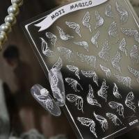 ราคา TENSOR ปีกนางฟ้าสีขาวบริสุทธิ์สไตล์เกาหลีสติกเกอร์แต่งเล็บ KX-470 ปีกผีเสื้อระดับไฮเอนด์ 3d เด็กมีจําหน่าย (42455410695)