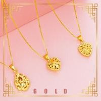 ราคา [Lucky K Gold] สร้อยคอจี้หัวใจพีชขนาดเล็กทอง 24K (41666021184)