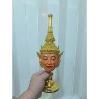 ราคา เทพนพเคราะห์ หัวโขน เศียรครู เศียรเทพ (พระพฤหัสบดี) ขนาดกว้าง 5 นิ้ว พร้อมฐานปิดทอง งานสวย สำหรับบูชา ของที่ระลึก (7869431392)