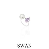 ราคา [ส่งด่วนฟรี]SWAN - Pearl Purple Ring แหวนเงินแท้ ฟรีไซส์ มุกแท้ มุกน้ำจืด ฝังเพชรคิวบิกเซอร์โคเนีย (11642136112)