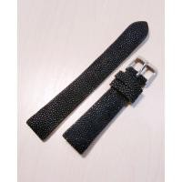 ราคา สายนาฬิกา 18 mm หนังปลากระเบนแท้ สีดำ หัว stainless สีเงิน งาน handmade คุณภาพส่งออก *ส่งฟรี EMS* stingray strap ST1801 (3826054858)