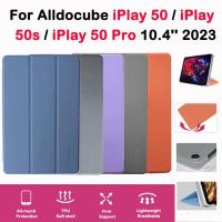 ราคา เคสแท็บเล็ตหนัง TPU นิ่ม แบบฝาพับสามทบ ตั้งได้ สําหรับ ALLDOCUBE iPlay 50 2023 iPlay 50 Pro iPlay 50 10.4 นิ้ว (25257523780)