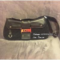 ราคา Authentic used Dior Black Diorissimo Jacquard Shoulder Bag (2794504403)