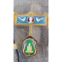 ราคา ชุดสร้อยหลวงพ่อรวย เหรียญเสมารุ่นรวยรวยรวยเนื้อเงินลงยาเขียวและหัวเลสหลวงพ่อรวยรุ่นรวยพันล้านปี66 ออกวัดผึ้งรวง(1046) (25565104657)