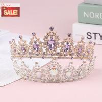 ราคา Bl 2024 ใหม่คริสตัลสีม่วงเจ้าสาวมงกุฎ Royal Queen Tiara ประกวดพรหมเจ้าสาว Diadem เจ้าหญิงงานแต่งงาน Crown อุปกรณ์เสริมผม A (29407381360)