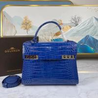ราคา Delvaux Delvaux Blue Tempete Crocodile Pattern Series กระเป ๋ าถือกระเป ๋ าสะพาย Messenger กระเป ๋ (27902884280)