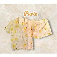 ราคา ชุดนอนลายPurinสีเหลืองผ้าไหมเกาหลี (25671609837)