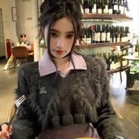 ราคา (ล้างสต๊อก Super Deal)สไตล์วิทยาลัยชุดสูทแขนยาวสีเทาเสื้อสเวตเตอร์ถักเสื้อกันหนาวสำหรับผู้หญิงฤดูใบไม้ร่วงกระโปรงส (29481450732)