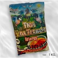 ราคา ￼ชาผสม ชาหอมพิเศษ (ไว้ผสม สำหรับทำสีชาให้สวย) ตรา สามม้าบิน Teh Cap Tiga Kuda Terbang 1 KG. (26863721150)