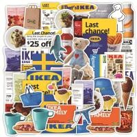 ราคา พร้อมส่งIKEA LAYS Series sticker สติกเกอร์กันน้ำรูปแบบที่แตกต่างกัน JAPAN 40,50ชิ้น (18565658633)