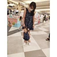 ราคา ชุดคู่แม่ลูก เดรสผ้าไทยทอมือ ย้อมครามธรรมชาติ (22031846639)