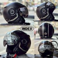 ราคา หมวกกันน็อค INDEX รุ่น GIONO แว่นปรอท ทรงคลาสสิค หมวกกันน็อควินเทจ ไซส์ M L มาตรฐาน มอก. (42004586138)