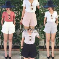 ราคา กางเกงขาสั้น ผ้าฮานาโกะ ยางหลัง เอวสูง ไซส์ใหญ่ สาวอวบ สาวอ้วน PlusSize (252766511)