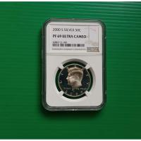 ราคา เหรียญเกรด NGC PF69 Ultra Cameo -John F. Kennedy Silver Proof Half Dollar 2000-S #เงินขัดเงา .900 Silver (41602164694)