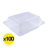ราคา (แพ็ค 100 ใบ) เอโร่ กล่องอาหาร ฝาพับ พลาสติก กล่องข้าว รุ่น OPS-104 500 มล. x 100 ใบ (26962700368)