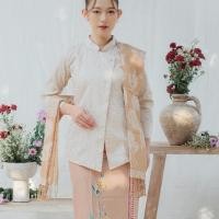 ราคา KATUN Larasati Kebaya แขนยาว melimarade ผ้าคอตตอนญี่ปุ่นครีม (42720308142)