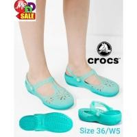 ราคา CROCS - ใหม่ รองเท้าลำลอง รุ่น Isabella Laser-Cut Clogs with Slingback size 36/W5 (5913361062)
