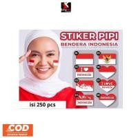 ราคา MERAH พิมพ์สติ๊กเกอร์แก้มสีแดงและสีขาว, สติ๊กเกอร์แก้มพิมพ์, สติ๊กเกอร์ธงบนแก้ม, เนื้อหา 250 ชิ้น (43371993069)