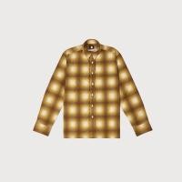 ราคา Mustard Plaid Long Sleeve Button Down Shirt (41350040992)