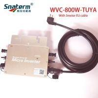 ราคา ใหม่ Tuya APP MPPT 800W 700W 600W Smart Life Solar Micro grid tie อินเวอร์เตอร์ converter AC110V 220V AC EU สาย 3 เมตร (25243057052)