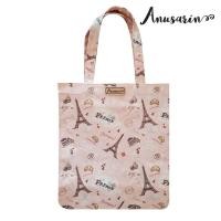 ราคา Anusarin by New Morning กระเป๋า Tote Bag ลายParis ผ้าแคนวาสเคลือบpvcกันน้ำ (1549775912)