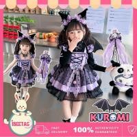 ราคา น ่ ารัก Sanrio Kuromi Lolita ชุดเจ ้ าหญิงสาวฮาโลวีนคอสเพลย ์ แต ่ งตัวเครื ่ องแต ่ งกายของขวัญวันเกิด Tutu ชุด + Devil ปีก + ไม ้ กายสิทธิ ์ + อุปกรณ ์ เสริมผม (29252950876)