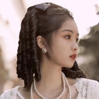 ราคา สาธารณรัฐจีนวิกผมหญิงหยิกโรมันม้วนกี่เพ้าสาธารณรัฐจีนสไตล์เลดี้เครื่องประดับผมผงทองครอบครัวเจ้าหญิง (27709466138)