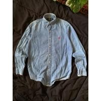 ราคา KEMEJA Polo ralph lauren rl เสื้อเชิ้ตยีนส์แขนยาว สีฟ้า ม้า โลโก้เล็ก (43416311622)