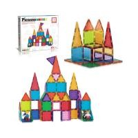 ราคา PicassoTiles 63 Pc Magnetic Tile Brick Block STEM Learning Set (25487079657)