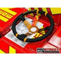 ราคา พวงมาลัย Momo Drifting orange 350mm. แท้ Italy โมโม่ ดริฟติ้ง ก้านสีส้ม พวงแท้ (29422974013)