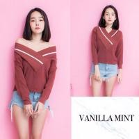 ราคา เสื้อไหมพรมคอวี รูปจริงงานขาย (712883450)