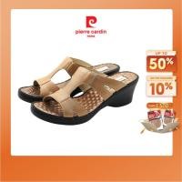 ราคา [Size 36 - 39] Pierre Cardin รองเท้าผู้หญิง รองเท้าส้นตึก นุ่มสบาย ผลิตจากหนังแท้ สีน้ำตาลอ่อน รุ่น 26WS716 (2986367326)