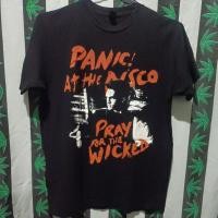 ราคา เสื้อยืดมือสอง ต่างประเทศ เสื้อวงดนตรีป๊อปร็อก Panic! At The Disco Size M.อก20/ยาว27 (22659413765)