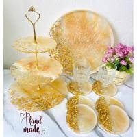 ราคา ชุด Dulang Coaster 6 ชิ้นงานแต่งงานถาดผลไม้ถาดขนมถาดขนม (19280102012)