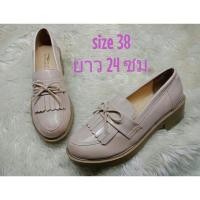 ราคา รองเท้ามือสอง ใหม่มาก สีชมพูนู้ด (เป็นงานเกาหลี ญี่ปุ่น หน้าเท้าใหญ่ควรเพิ่ม 1Size ค่ะ) (2261097861)
