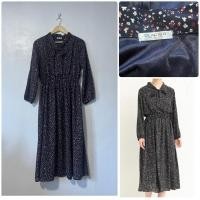 ราคา Glacier เดรสชีฟองแขนยาวสีดำ ลายดอก เดรสญี่ปุ่นมือสอง (28679327972)